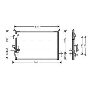 A/C-kondensor AVA COOLING AU5143
