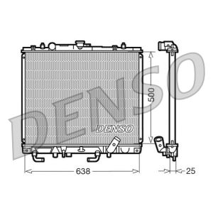 Radiador de motor DENSO DRM45016