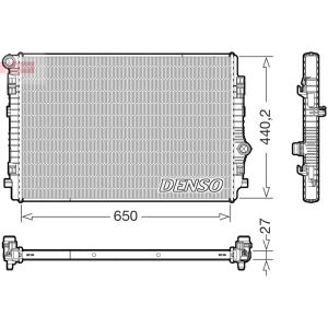Radiador de motor DENSO DRM02046