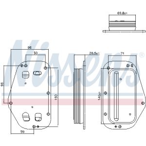 Oliekoeler, motorolie NISSENS 91360