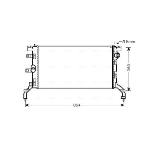 Arrefecedor do motor AVA COOLING RT2415