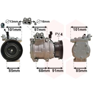 Compressor, ar condicionado VAN WEZEL 8300K208