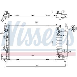 Radiatore, raffreddamento motore NISSENS 61696