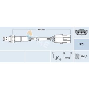 Sonde lambda FAE 77114