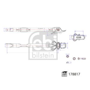 Ohjausvarsi, Pyörän jousitus FEBI BILSTEIN 178817 Taka-akseli/Linkit/takaisin