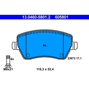 FERODO FDB1617B KIT PASTIGLIE FRENO ANTERIORI
