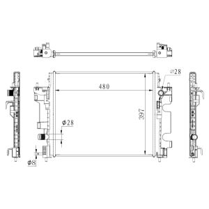 Radiador, refrigeración del motor NRF 59274