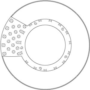 Remschijf TRW DF5033S, 1 Stuk