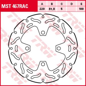 Remschijf TRW MST467RAC, 1 Stuk