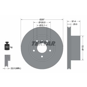 Remschijf TEXTAR 92129700