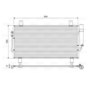 Condensador, sistema de ar condicionado VALEO 822599