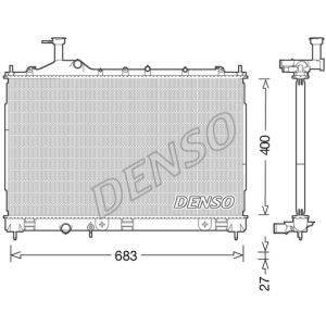 Radiador, refrigeración de motor DENSO DRM45038