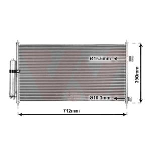 Condensator, airconditioning VAN WEZEL 13005263