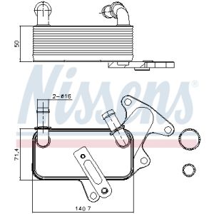 Oliekoeler, automatische versnellingsbak NISSENS 91129