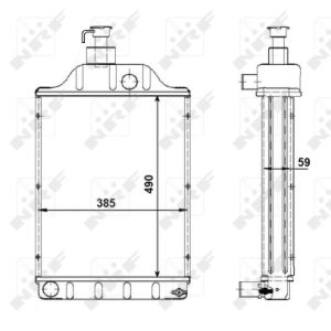 Radiador, arrefecimento do motor NRF 501768