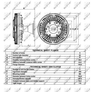 Koppeling, radiatorventilator NRF 49037