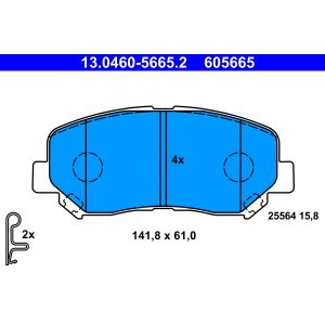 Kit de plaquettes de frein ATE 13.0460-5665.2, Avant