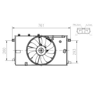 Ventilador, arrefecimento do motor NRF 47933