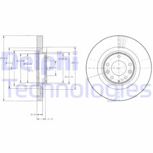 Jarrulevy DELPHI BG9104 etupuolella/tuuletettu/1 kpl