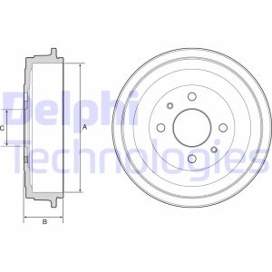 Tamburo freno DELPHI BF528