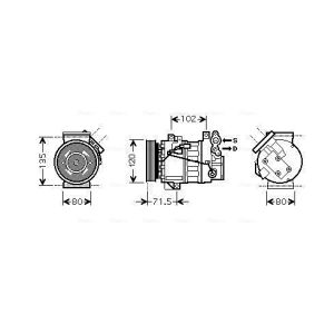 Compresor, aire acondicionado AVA COOLING RTAK393