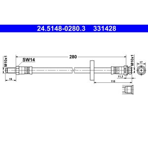 Flexible de frein ATE 24.5148-0280.3