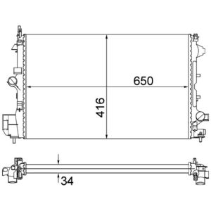 Raffreddatore motore MAHLE CR 835 001S