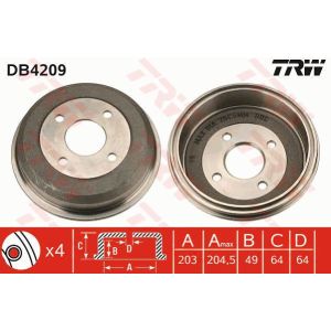 Bremstrommel TRW DB4209