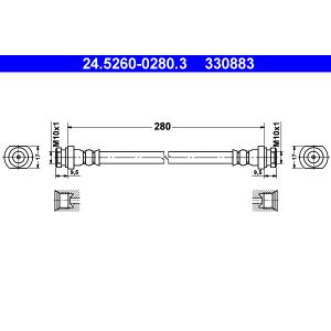 Flexible de frein ATE 24.5260-0280.3