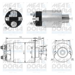 Interruptor solenoide, motor de arranque MEAT & DORIA 46167