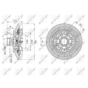 Koppeling, radiatorventilator NRF 49577