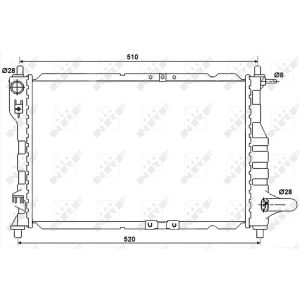 Radiador, refrigeración de motor Economy Class NRF 53068A