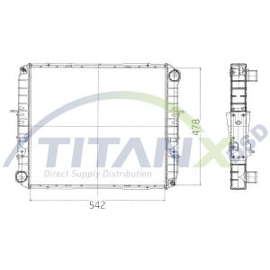 Kühler, Motorkühlung TITANX RX159014