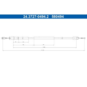 Vaijerin veto, seisontajarru ATE 24.3727-0494.2