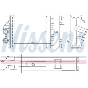 Warmtewisselaar, interieur verwarming NISSENS 71453