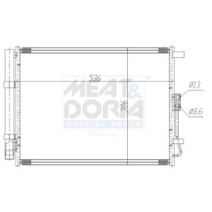 Condenseur (climatisation) MEAT & DORIA 991196
