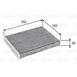 Filtro, aire habitáculo VALEO 715802