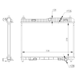 Radiator, motorkoeling NRF 59317