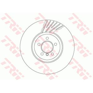 Bremsscheibe TRW DF6613S vorne, belüftet, hochkarbonisiert, 1 Stück