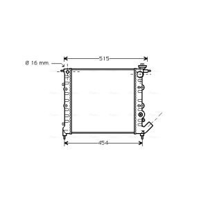 Radiador de motor AVA COOLING RT2041