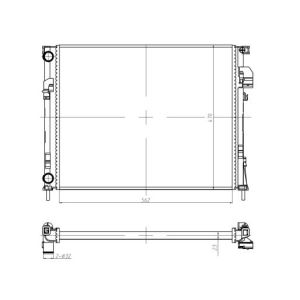 Kühler, Motorkühlung Economy Class NRF 58332A