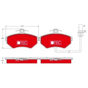 Set di pastiglie freno TRW GDB1366DTE, fronte