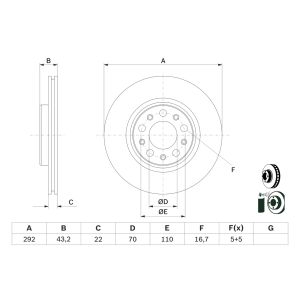 Bremsscheibe BOSCH 0 986 479 D99