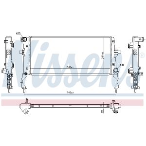 Radiatore, raffreddamento motore NISSENS 606261