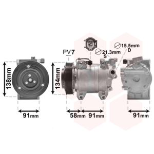 Klimakompressor VAN WEZEL 1300K344