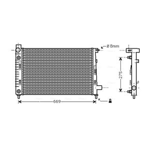Radiador de motor AVA COOLING MSA2282