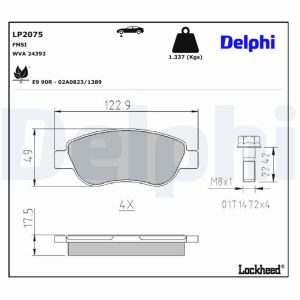 Jarrupalasarja DELPHI LP2075, edessä