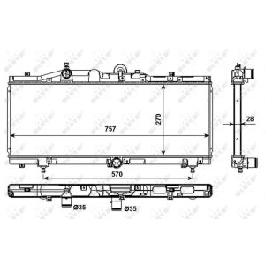 Radiador, refrigeración de motor NRF 53983