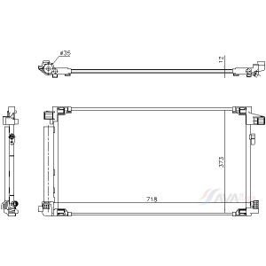 A/C-kondensor AVA COOLING TO5803D