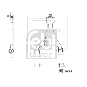 Draagarm, Wielophanging FEBI BILSTEIN 176062 Vooras/Links/Top